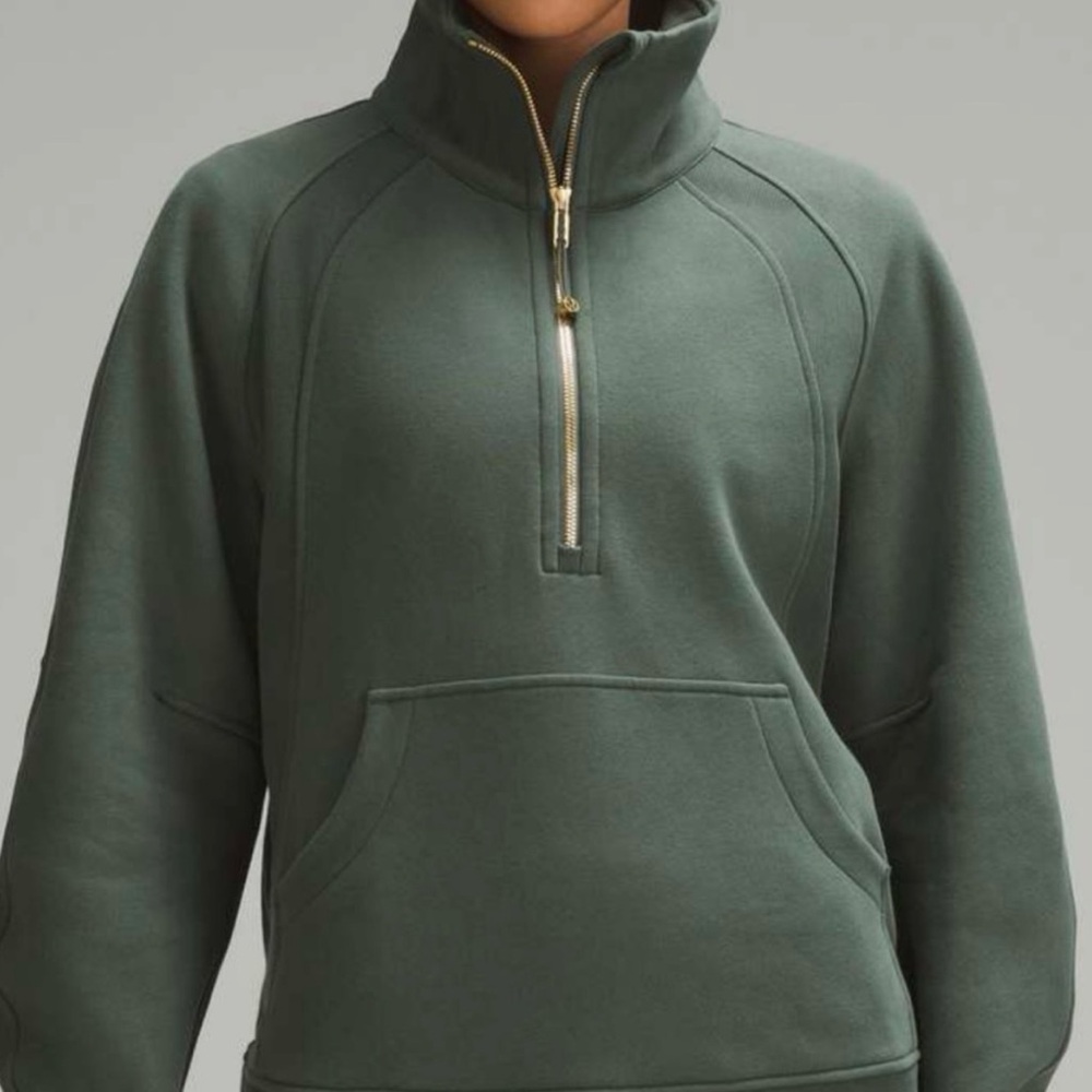 Lululemon Athletica Olive Half-Zip Pullover